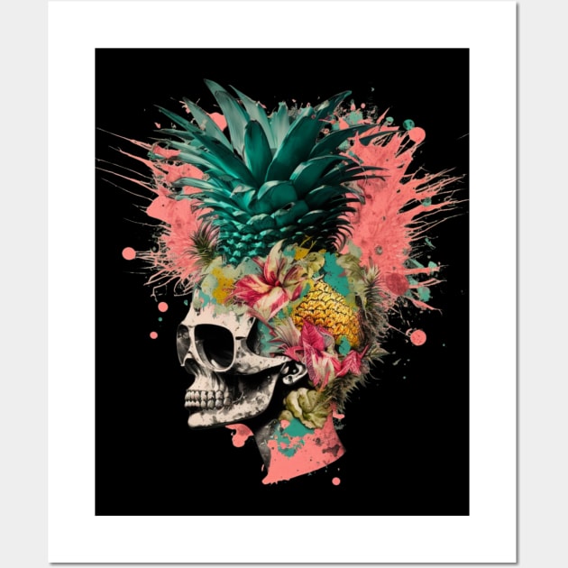 Skull tropical splash Wall Art by Stitch & Stride